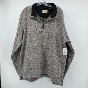 Wrangler Authentics Men's Heathered Zip-Up Sweater